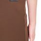 Close-up of brown fabric detail with TuffRider patch on TuffRider Ladies Unifleece Pull-On Winter Breeches.