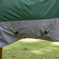 TuffRider Bonum 1200D Medium Weight Detachable Neck Two Tone Turnout Blanket With 200gms of fill on horse outdoors