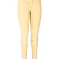 TuffRider Ladies Ribb Lowrise Wide Waistband Knee Patch Breeches in light tan with zip pocket and belt loops