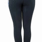 Rear view of TuffRider Ladies Minerva 3 Season Printed Full Seat Tights with grip pattern and high waist design