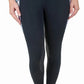 TuffRider Ladies Minerva 3 Season Printed Knee Patch Tights shown in black with printed side panels and knee patches.