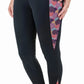 TuffRider Ladies Minerva 3 Season Printed Knee Patch Tights with floral side panels and textured knee patches