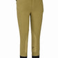Boys Riding Breeches - Youth Knee Patch Equestrian Pants with UltraGripp Technology in tan with black cuffs for horse riding comfort