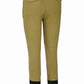 Boys Riding Breeches - Youth Knee Patch Equestrian Pants with UltraGripp Technology in tan with black ankle cuffs shown from back