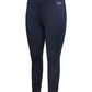 TuffRider Ladies Marathon Riding Tights-Navy-2XL with silicone knee grips and wide waistband for comfort and performance.