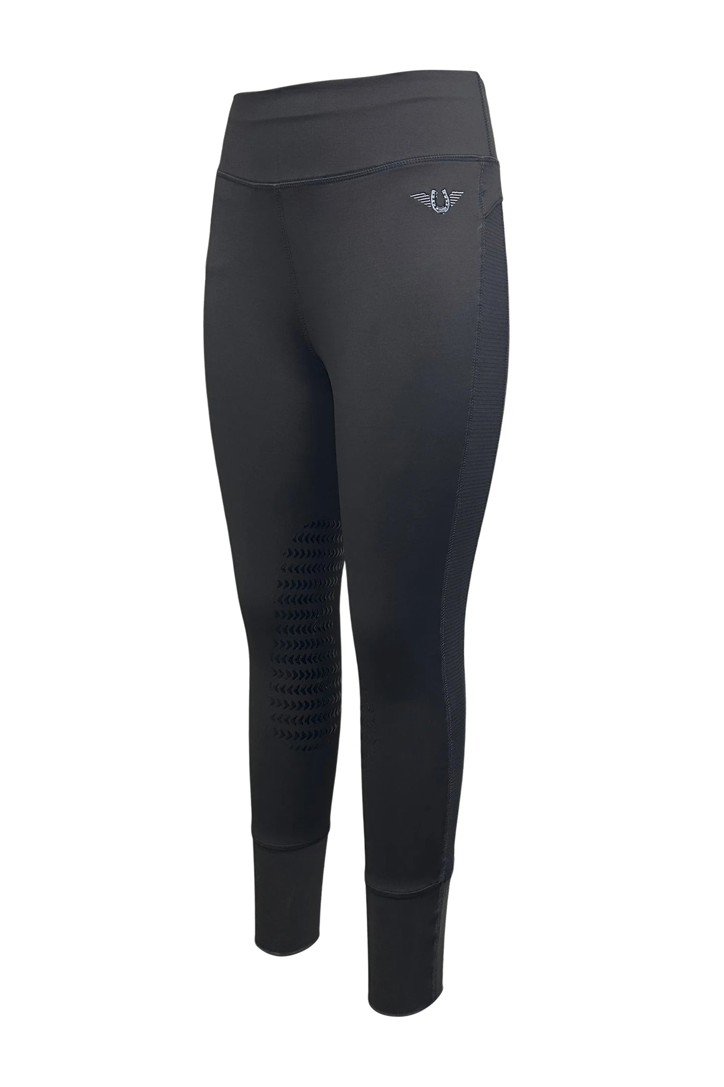 TuffRider Ladies Marathon Riding Tights-Navy-2XL designed for comfort and grip during equestrian activities.