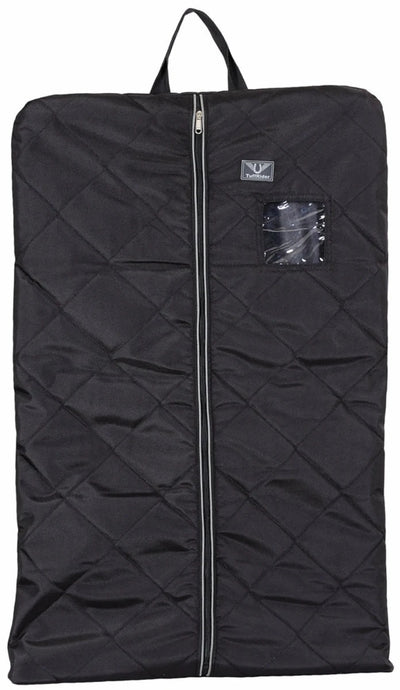 Classic Equestrian Garment Bag - Water-Resistant Show Clothing Storage, Black/silver/1