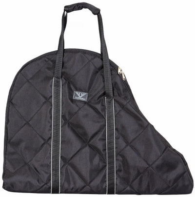 Saddle Bag - TuffRider Classic Water-Resistant Nylon Saddle Bag with, Black/silver/1