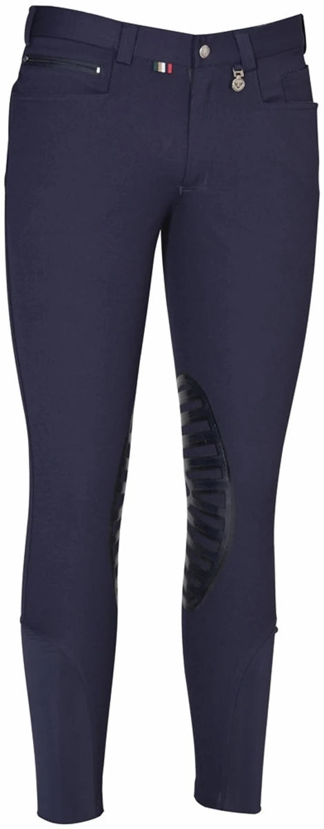 Men's Riding Breeches - TuffRider Sawyer Silicone Knee Patch Breeches, Navy/30