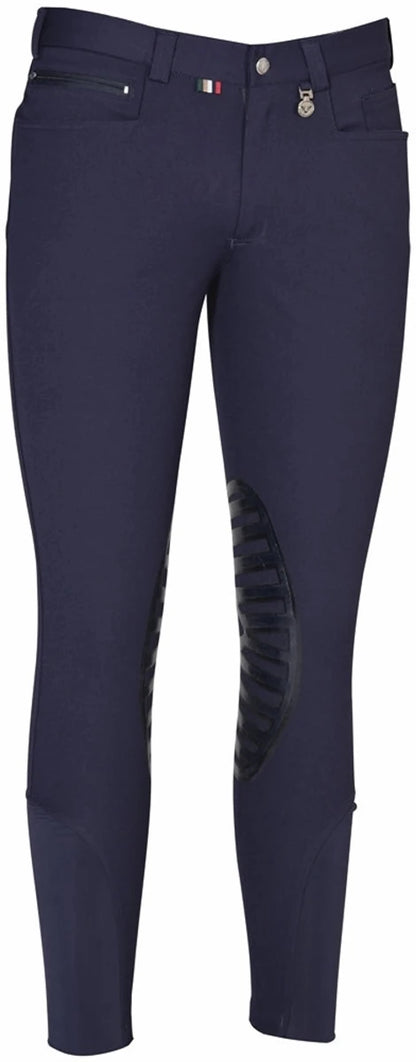 Men's Riding Breeches - TuffRider Sawyer Silicone Knee Patch Breeches for Equestrians - Pets Perfect