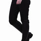 Model wearing Women's Knee Patch Riding Breeches - Premium Modal Fabric Equestrian Pants with black riding boots.