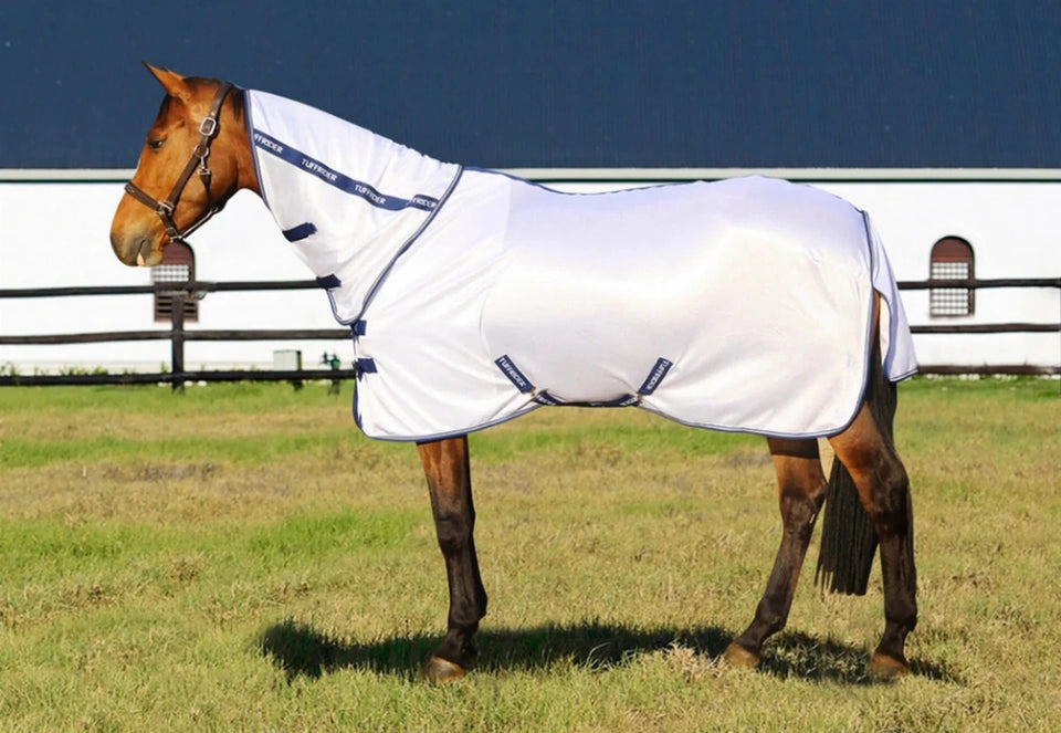 Horse Fly Sheet - TuffRider Sport Mesh Combo Neck Fly Protection, Frosted almond/66, view 8