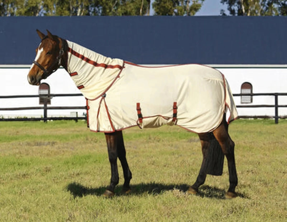 Horse Fly Sheet - TuffRider Power Mesh Detachable Neck Fly Protection Blanket - Pets Perfect