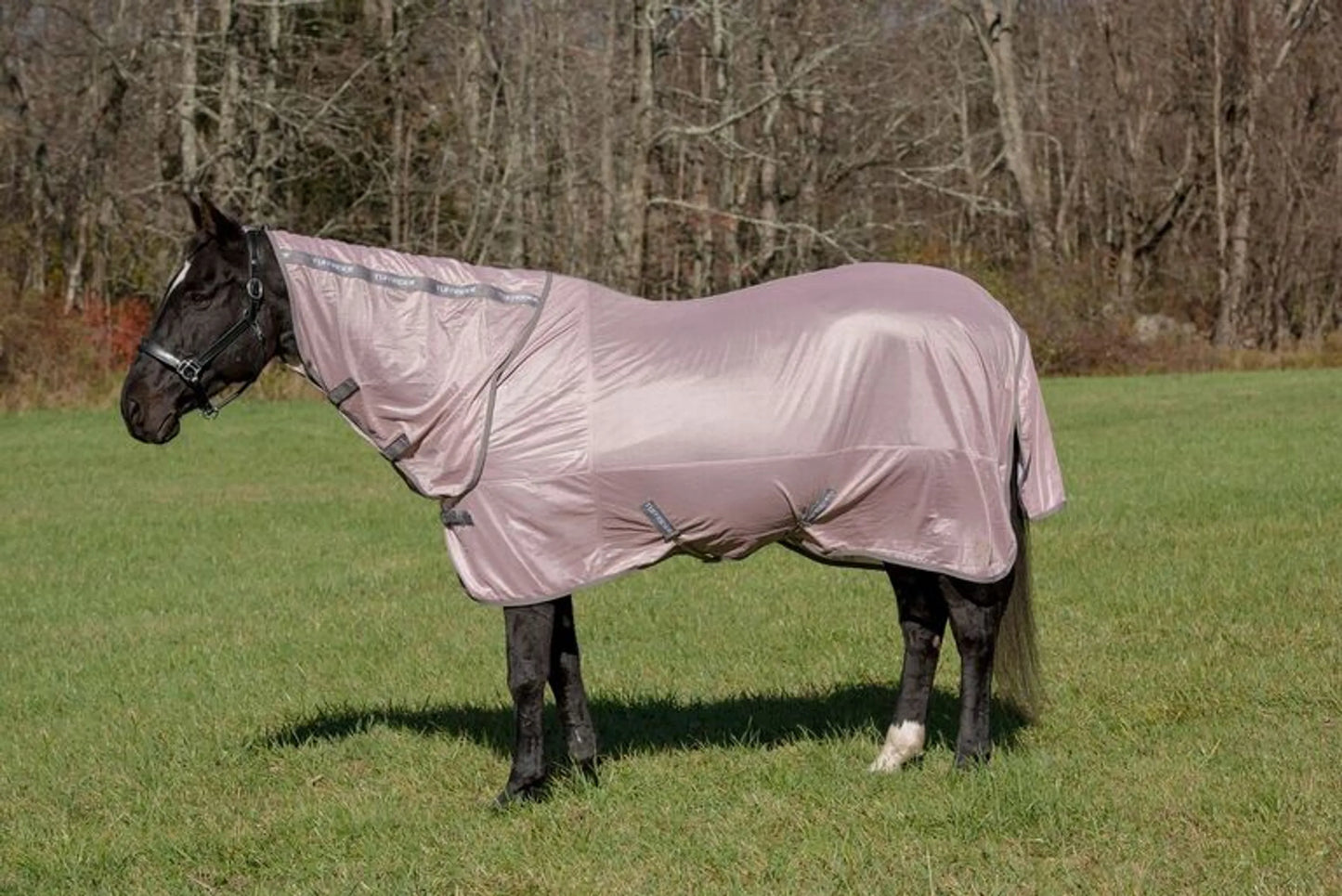 TuffRider Comfy Mesh Combo Neck Fly Sheet - Adobe Rose - 69