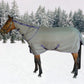 Horse wearing Horse Turnout Blanket - TuffRider Major 1200D Ballistic Heavy Weight 360g Detachable Neck Winter Blanket in snowy forest