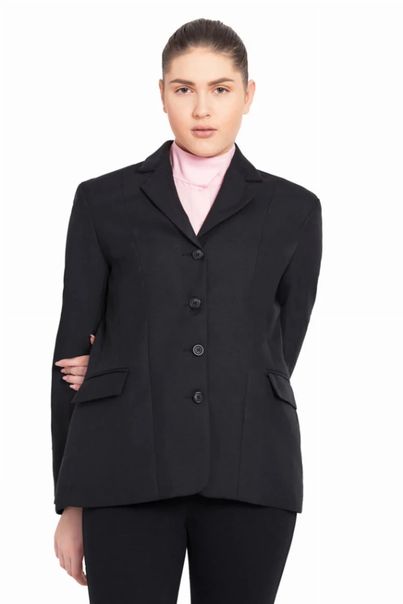 Women's Show Coat - TuffRider Starter Traditional Competition Jacket, Black/16, view 16