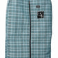 Light blue plaid fabric Horse Show Garment Bag - Water-Resistant Equestrian Clothing Storage Bag with front zipper and handle