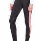 TuffRider Ladies Athena EquiCool Riding Tights in black with patterned side panels and knee grip for equestrian use