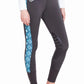 Close-up of a woman wearing Women's Cooling Riding Tights - UPF 50+ UV Protection Equestrian Tights with Silicone Knee Patches.