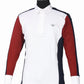 Men's Show Shirt - TuffRider Dennison Long Sleeve Competition Shirt with Contrast Colors in white, red, and navy