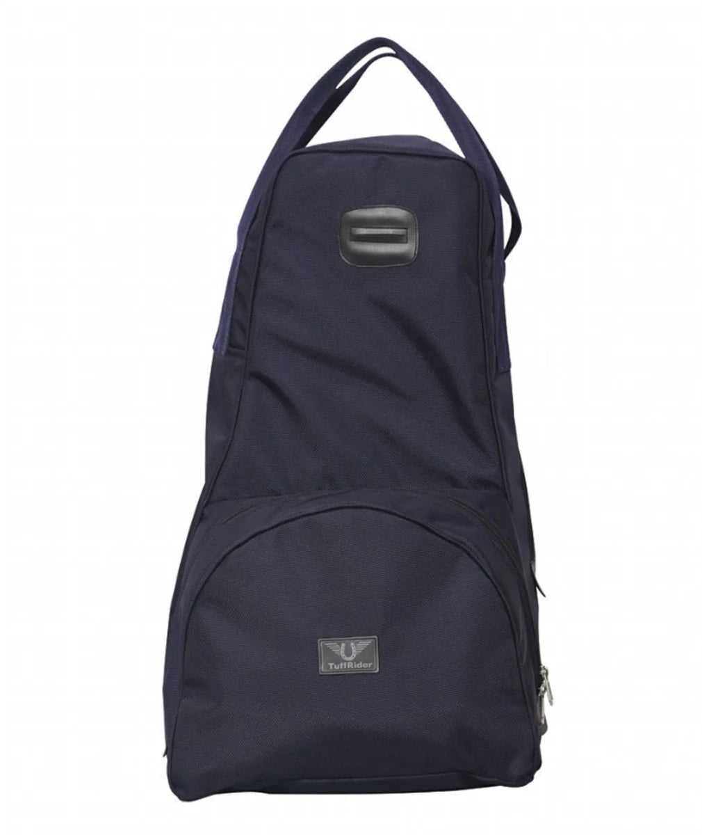 Equestrian Gear Bag - TuffRider Lightweight Polyester Boots and Helmet Bag with Multiple Pockets in navy blue
