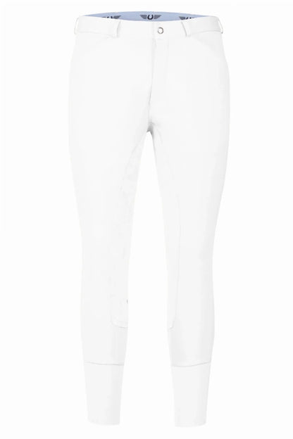 Men's Full Seat Riding Breeches - TuffRider Patrol UltraGripp Full Seat Breeches in white for equestrian use