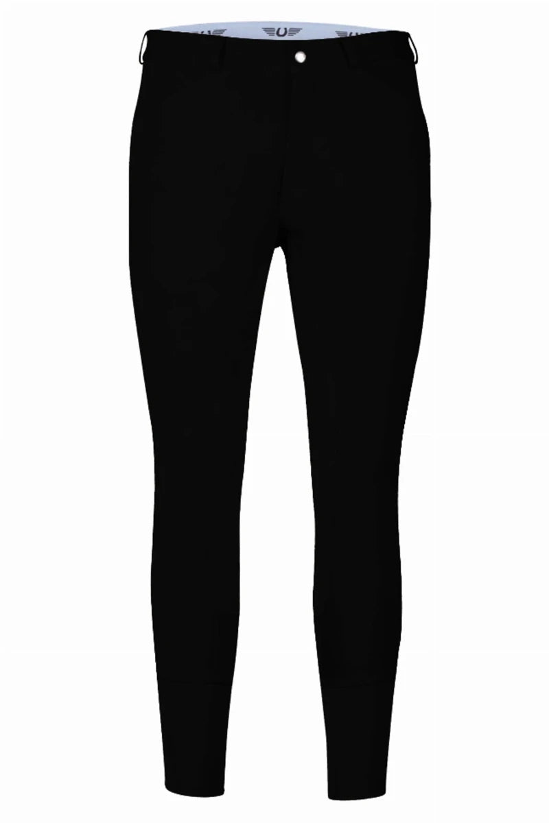 Men's Full Seat Riding Breeches - TuffRider Patrol UltraGripp Full Seat Breeches in black, equestrian apparel