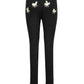 TuffRider Children's Unicorn Pull-On Jodhpurs in black with colorful unicorn embroidery on back pockets.