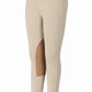 Tuffrider Children's Prime Tights With Belt Loops in beige with knee patch for equestrian and horse riding activities