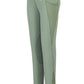 TuffRider Children's Minerva EquiCool Tights in sage green with side pocket and knee patch for equestrian use.
