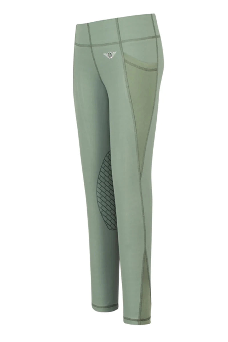 TuffRider Children's Minerva EquiCool Tights, ensign blue/LARGE, view 6