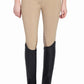 Front view of TuffRider Ladies Gaiters in black, worn with beige riding pants and boots for equestrian use.
