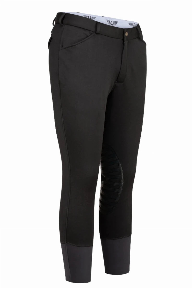 Men's Winter Riding Breeches - TuffRider Patrol Unifleece Insulated Breeches with Silicone Knee Patches - Pets Perfect