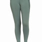 TuffRider Ladies Minerva EquiCool Full Seat Tights in green with full seat silicone grip panels for equestrian use