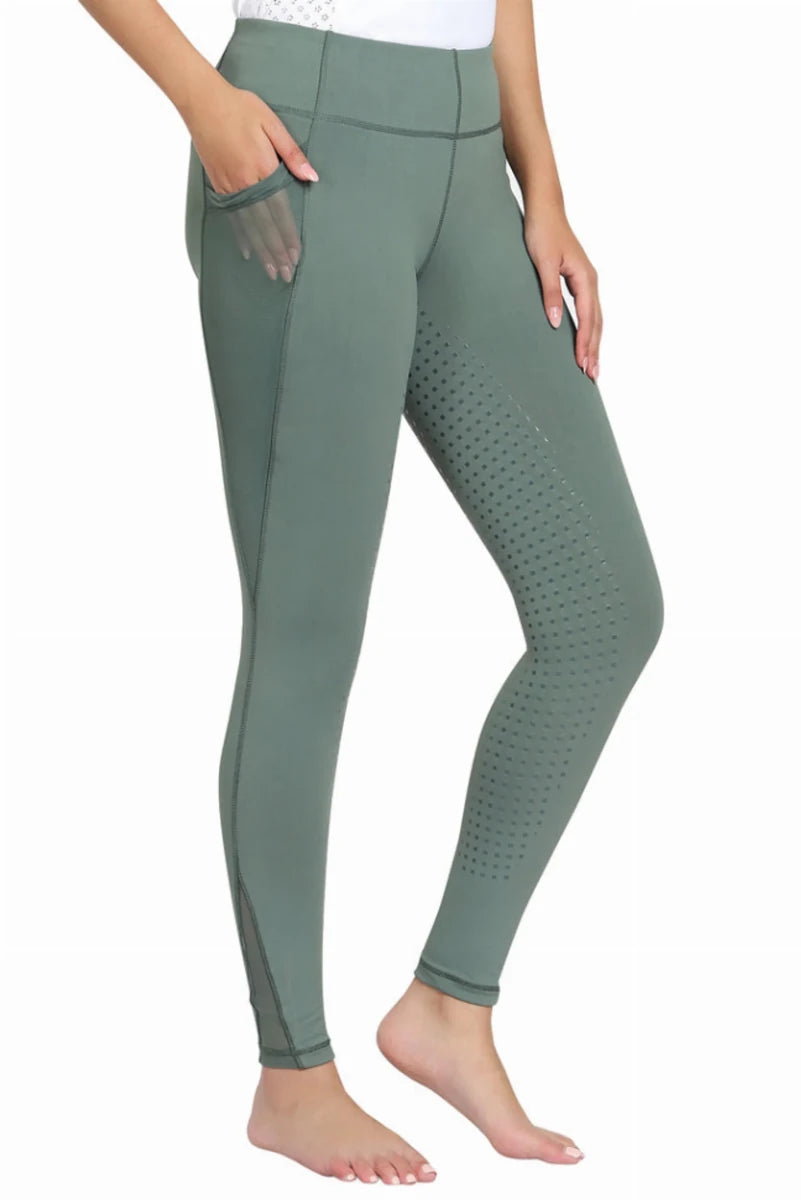 TuffRider Ladies Minerva EquiCool Full Seat Tights, view 24