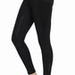 Model wearing black TuffRider Ladies Minerva EquiCool Full Seat Tights with perforated grip patterns on legs