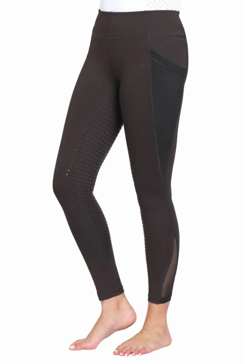 TuffRider Ladies Minerva EquiCool Full Seat Tights, charcoal/XS, view 15