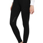 Model wearing black TuffRider Ladies Bootie Tights With Pocket with grip patterns on inner thigh and ankle length design