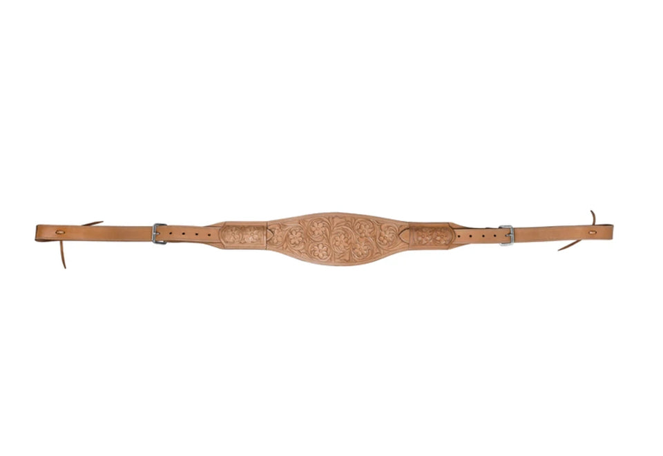 TuffRider Western Tooled Leather Flank Cinch - Rear Saddle Stabilizer, natural/34, view 3