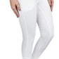 EQUINE COUTURE NICOLE FULL SEAT BREECH- BLACK, 24 shown in white full-seat close fit equestrian riding pants.
