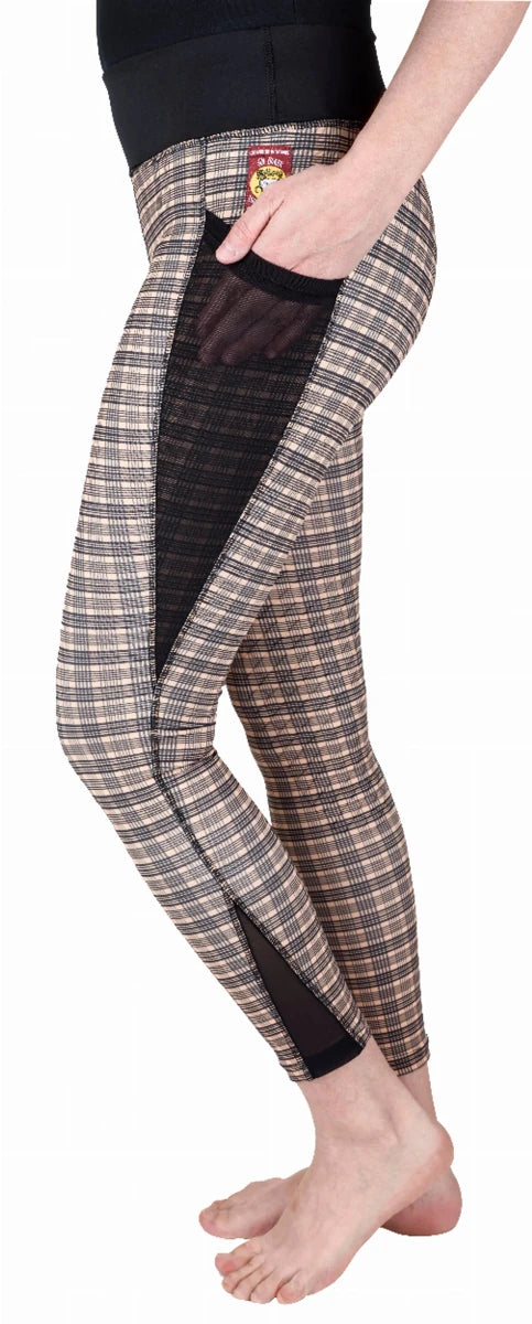 Equine Couture Baker Tights, Safari/XL, view 5