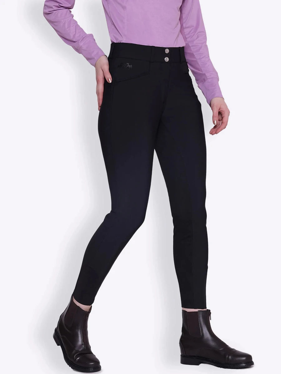 Equine Couture Slimming Breeches-Black, 24 in, view 2