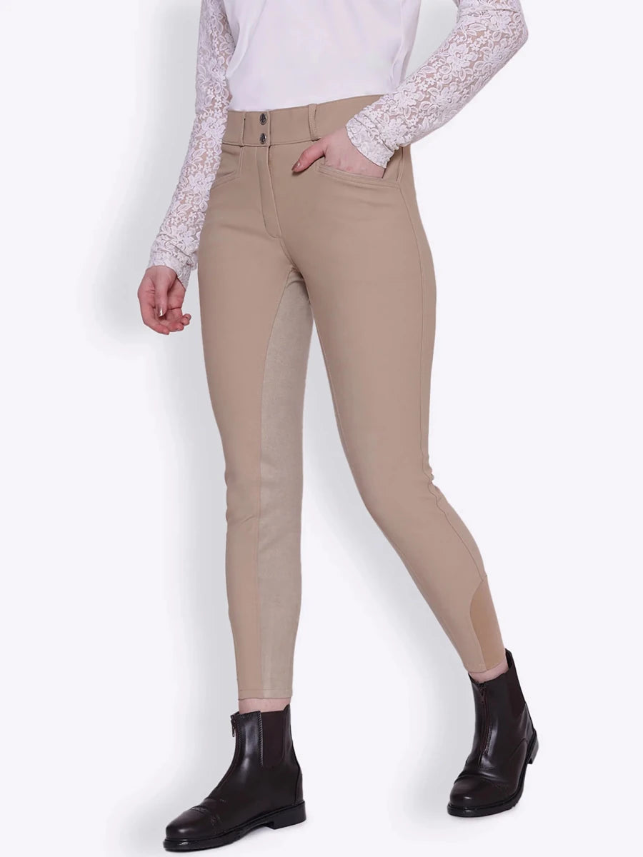 Equine Couture Slimming Breeches-Black, 24 in, view 13