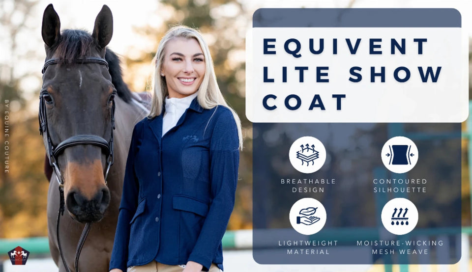 Equine Couture Women EquiVent 4-Snap Button Lite Show Coat, view 12