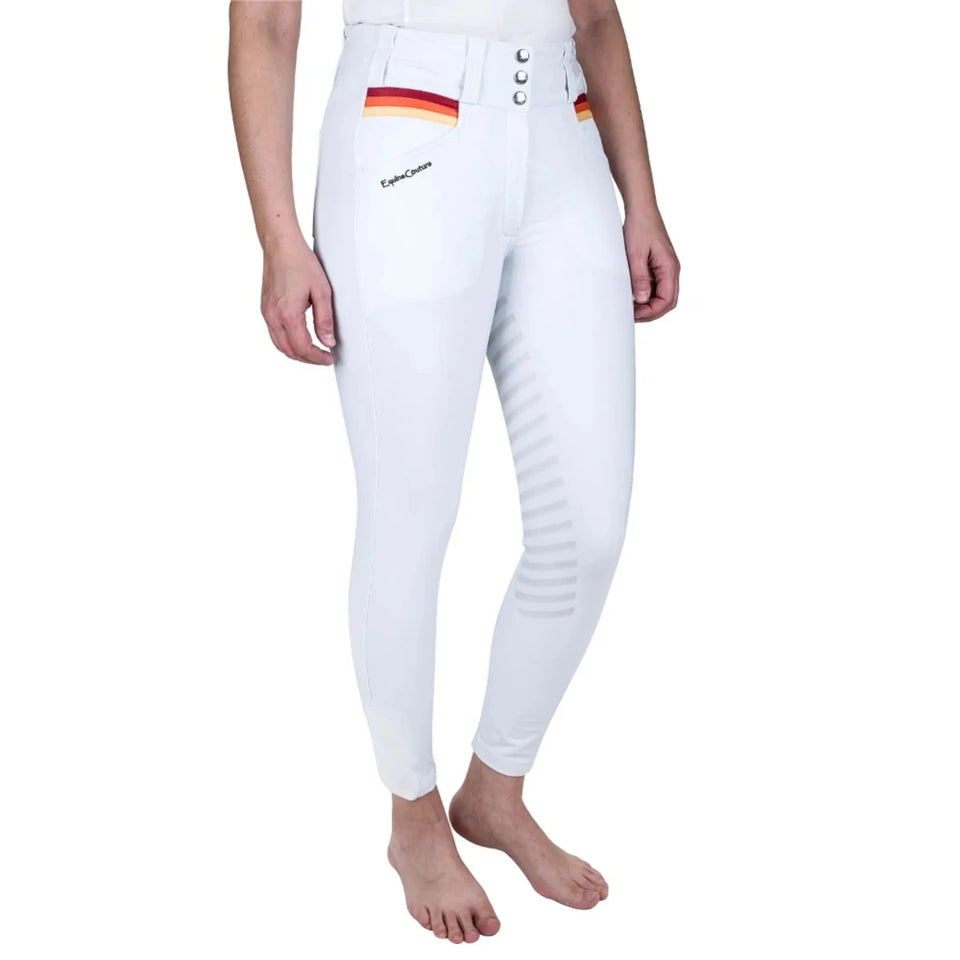 Equine Couture Women's Gradient Full Seat Breech- White with Red, White-red/34, view 6