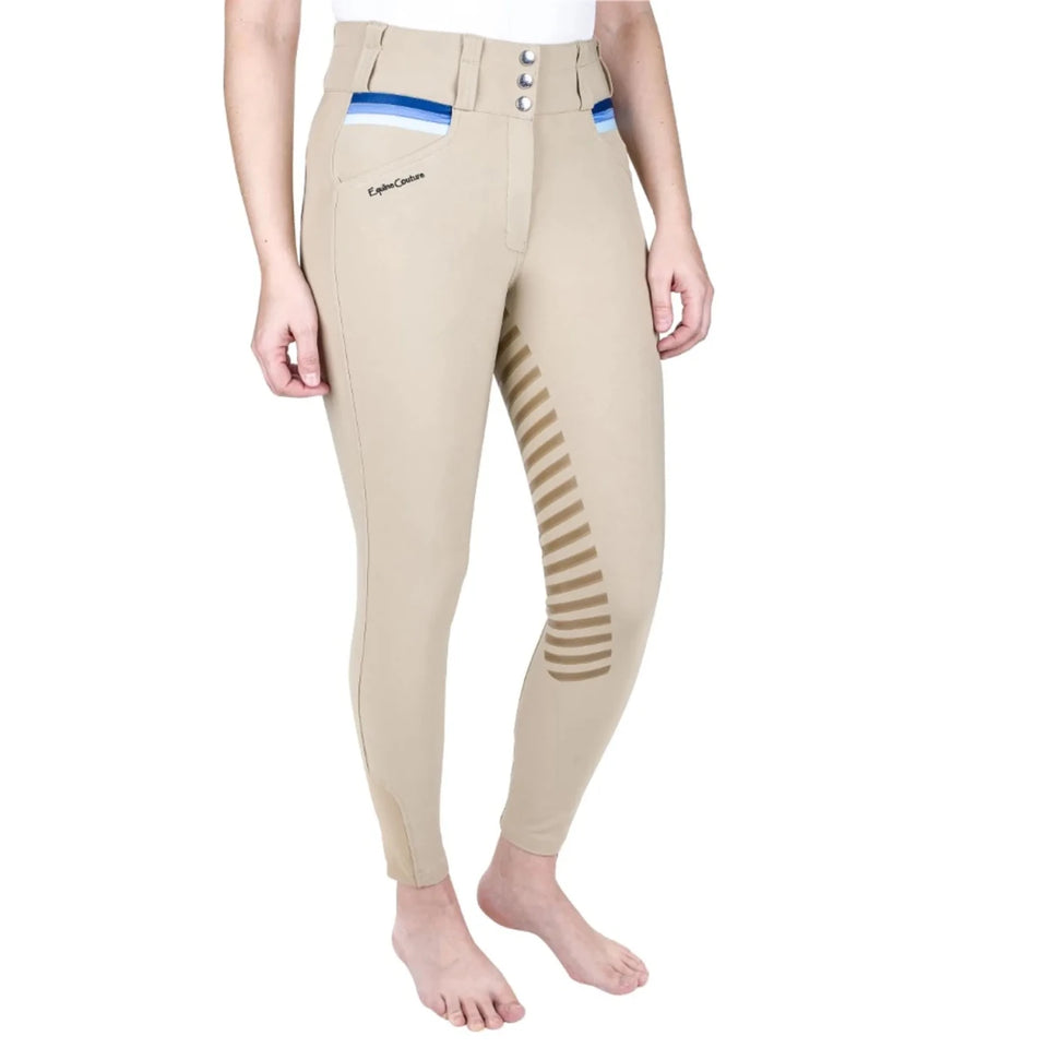 Equine Couture Women's Gradient Full Seat Breech- White with Red, Safari-blue/34, view 27