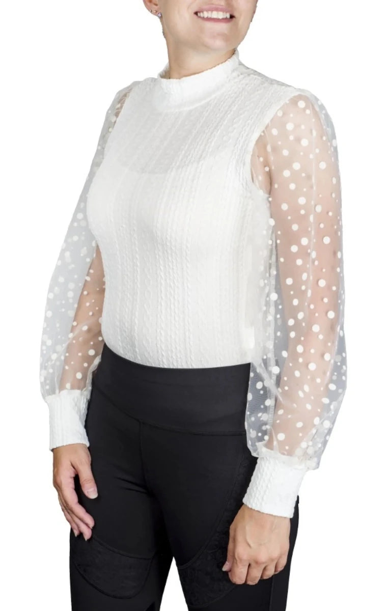 Spicy Girl Cardamom Long Sleeve Shirt by EC- White- Large, MEDIUM/1, view 2