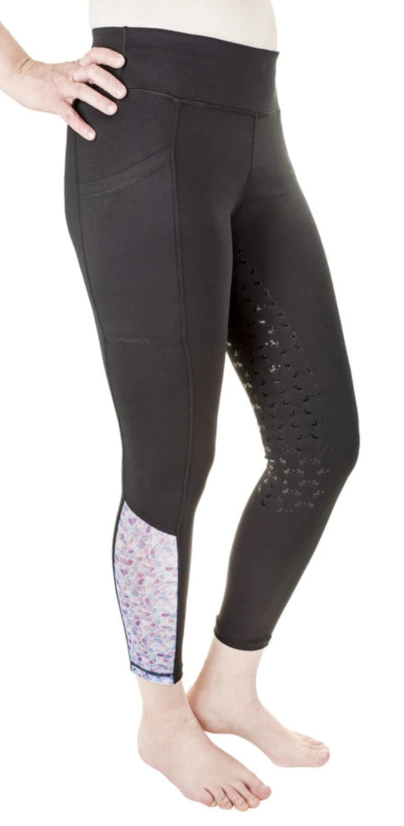 Equine Couture Daisy Printed Smyrna Tights, view 11