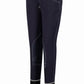 Equine Couture Children's Sportif Natasha Knee Patch Breeches in navy with contrast stitching and black ankle cuffs