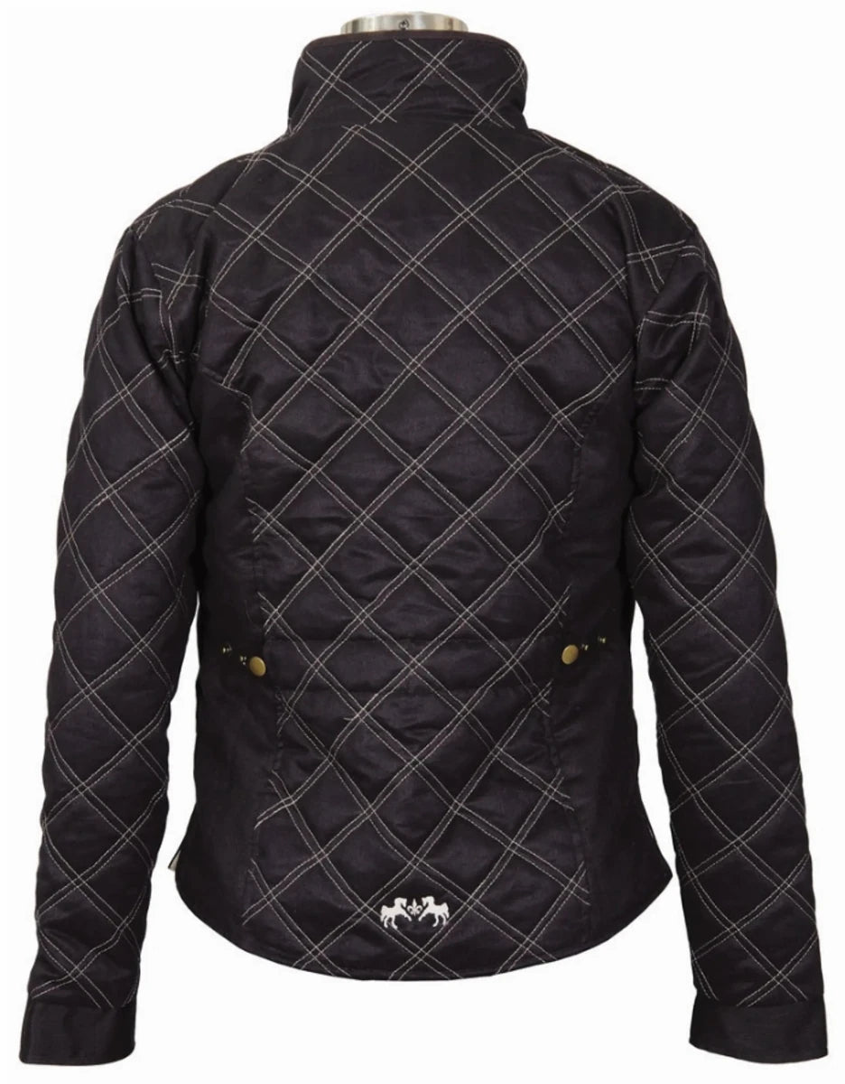 Women's Quilted Riding Jacket - Lightweight Ultra-Suede Jacket with, view 12